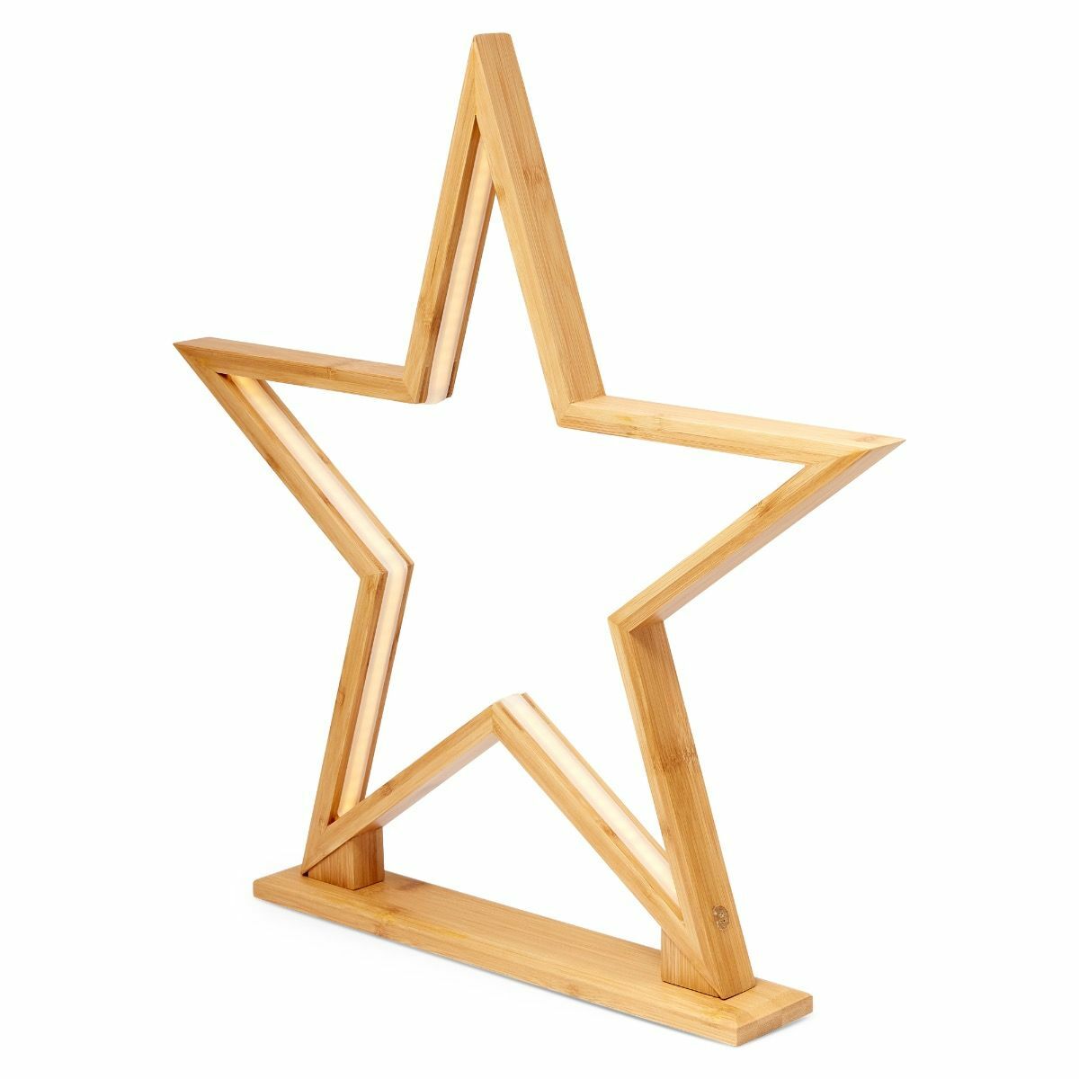 52cm Bamboo Star Lamp - Table Light - Natural Decor
