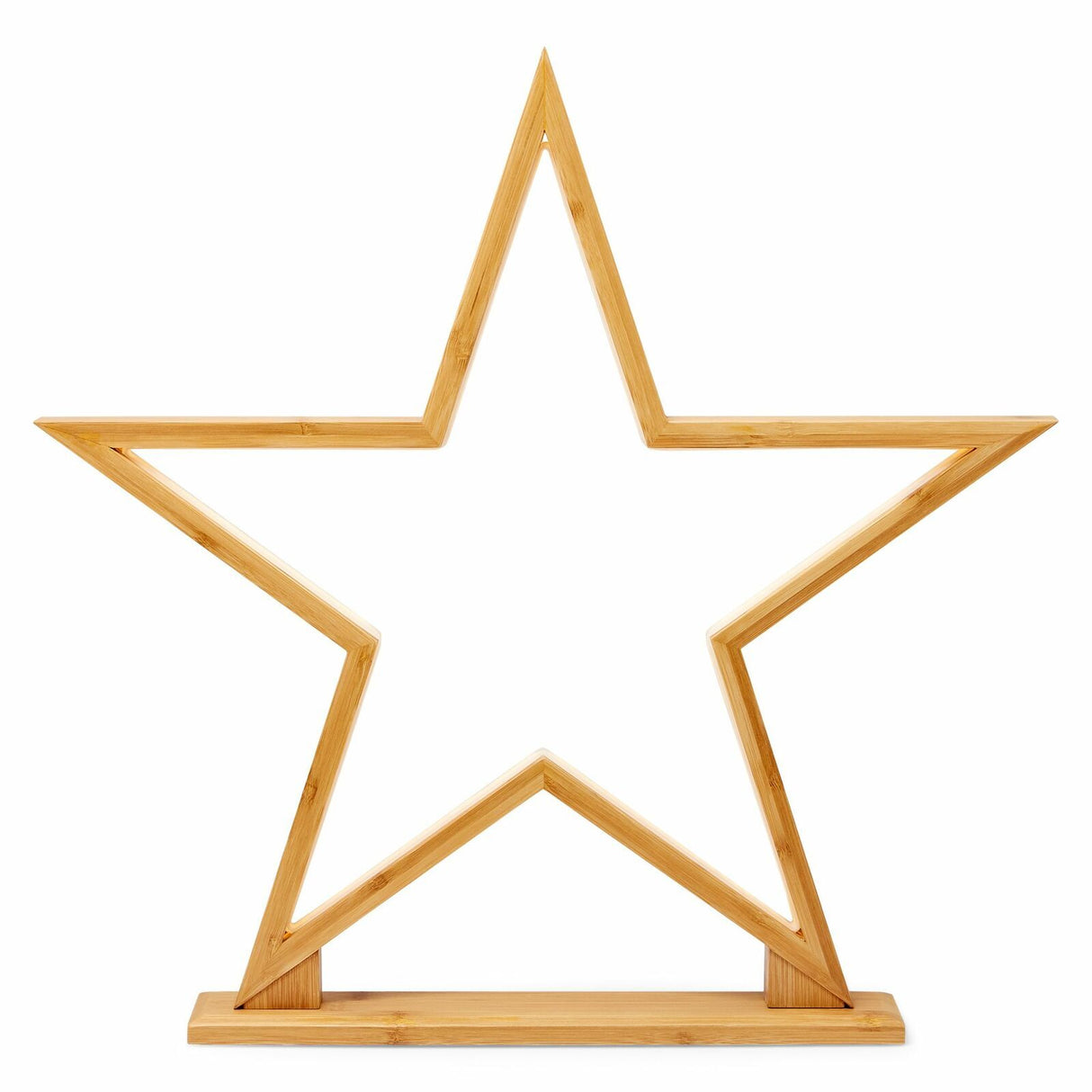 52cm Bamboo Star Lamp - Table Light - Natural Decor