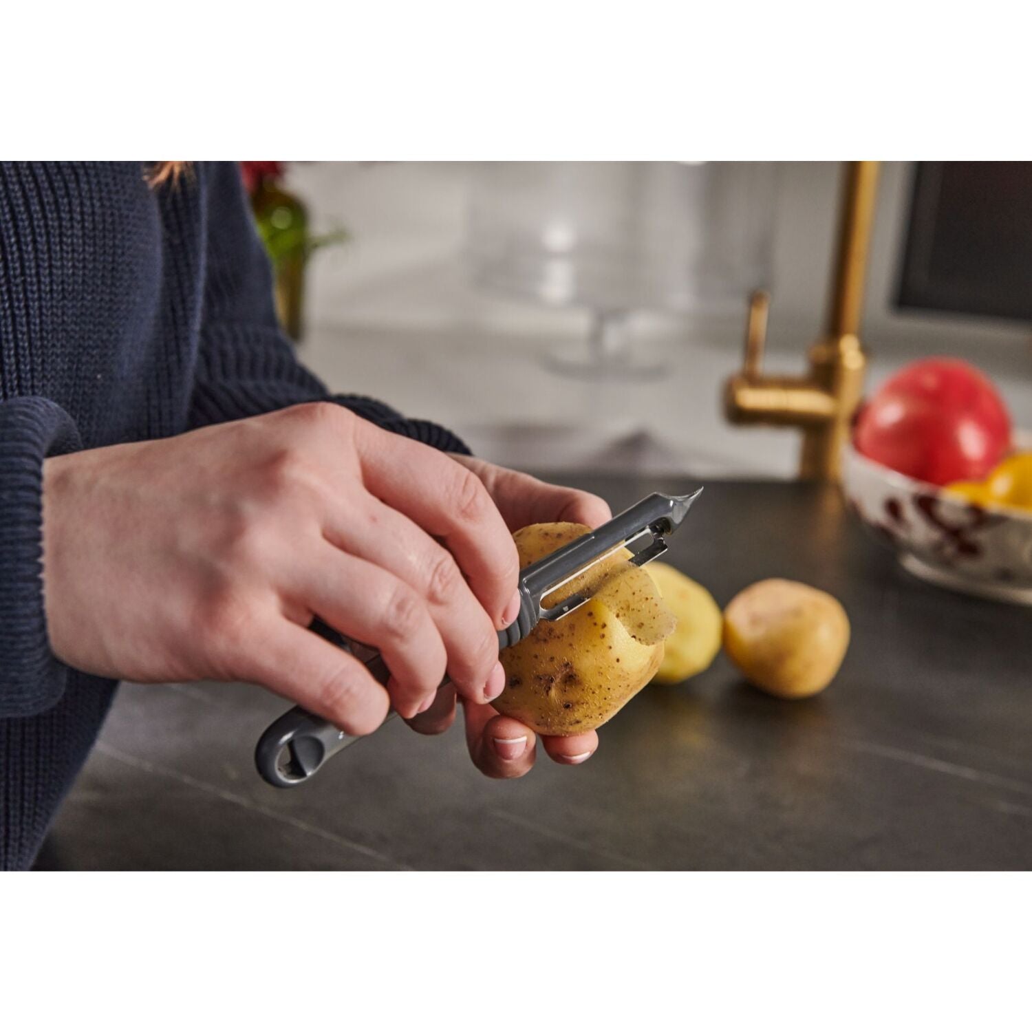 Culinare Swivel Peeler Stainless Steel Blade Ergonomic Handle Dishwasher Safe