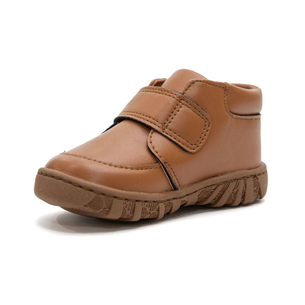 BILLYCART Barefoot Wide-Fit First Walker Boots Oakley in Tan Brown