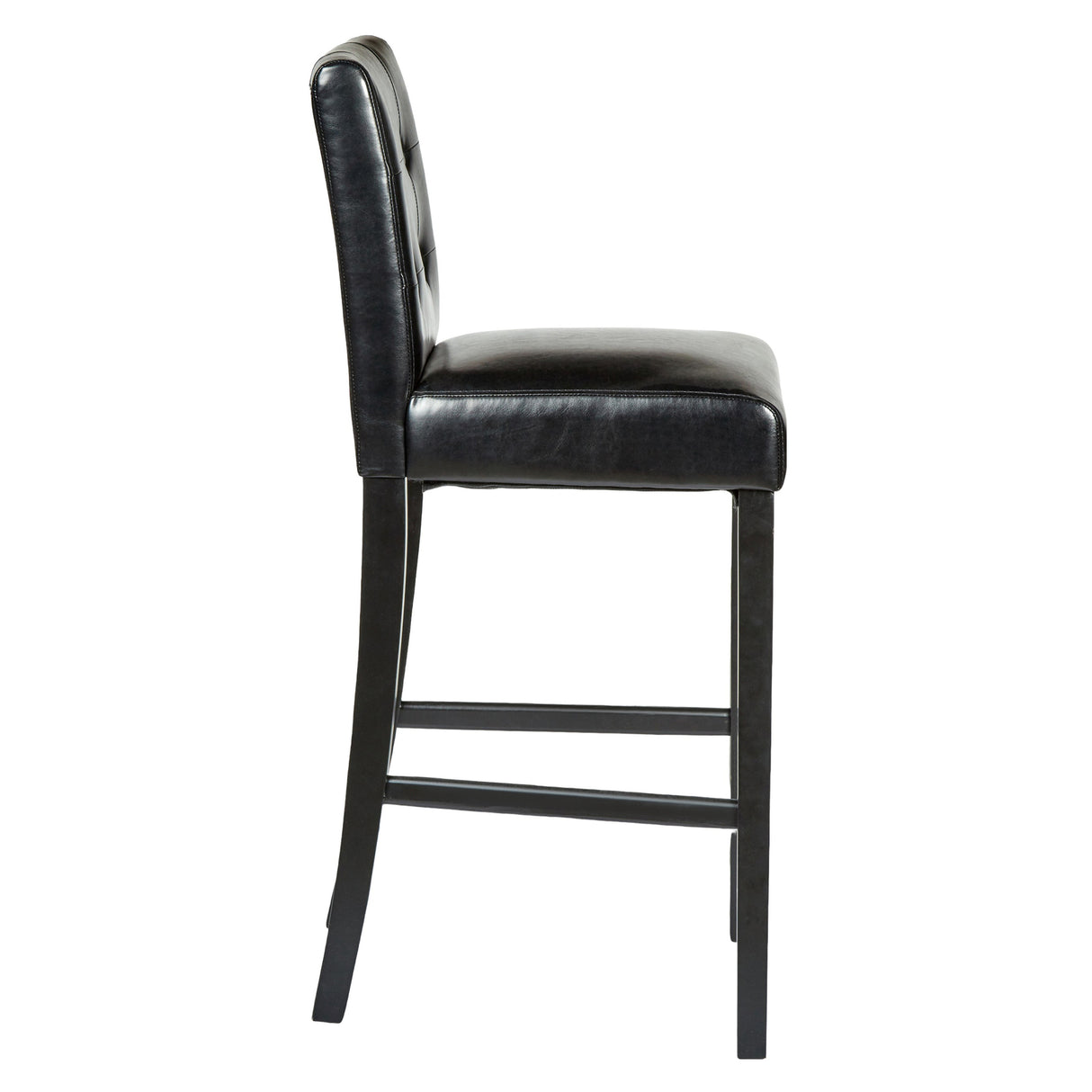 Set of 2 Manhattan Bar Stools Wooden Barstools Chairs Vintage - Black