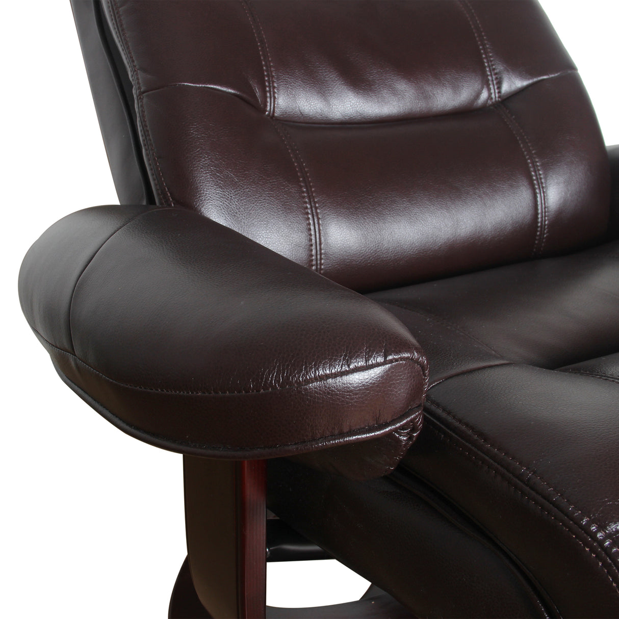 Julio Faux Leather Reclining Lounge Arm Chair w/ Ottoman Swivel Sofa
