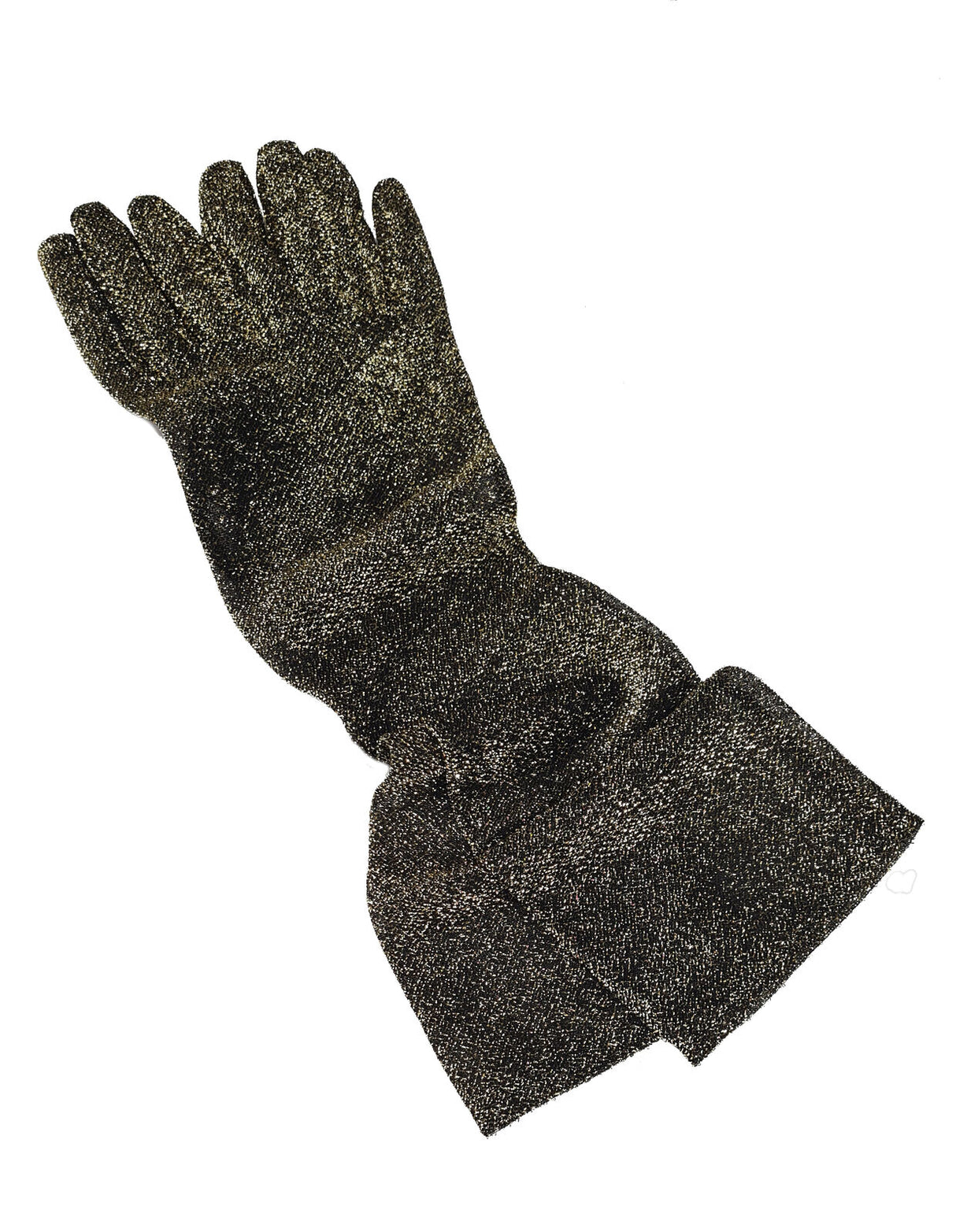 Dents Womens Elbow Length Mesh Gloves in Gold