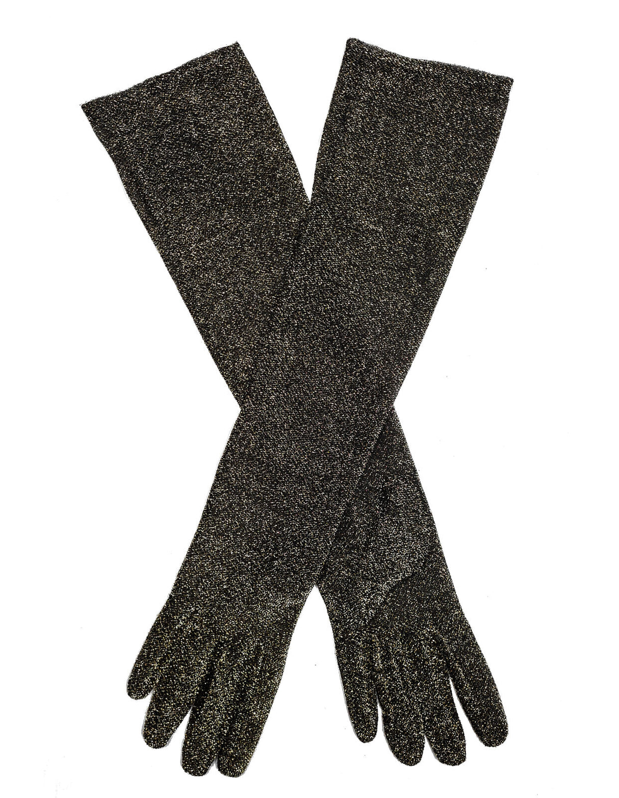 Dents Womens Elbow Length Mesh Gloves in Gold