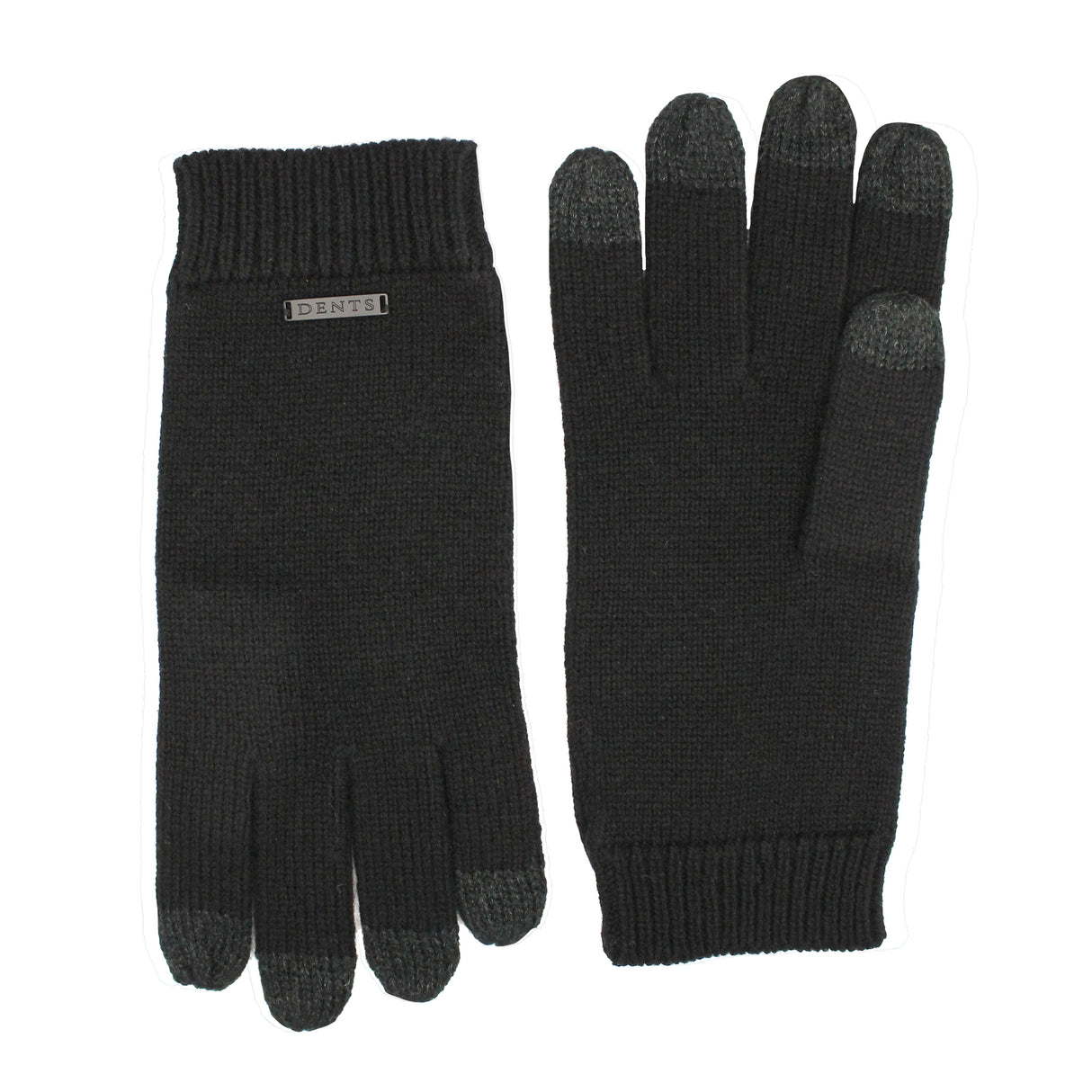 Dents Womens Pure Merino Wool Touchscreen Gloves - Black