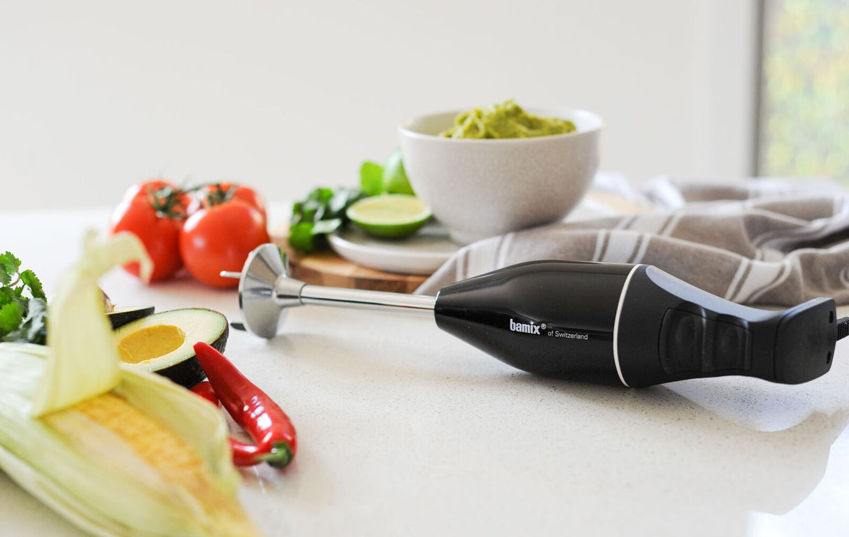 Bamix Classic Immersion Blender 140W Stick Mixer Stainless Steel Blade Black