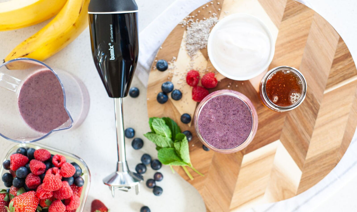 Bamix Classic Immersion Blender 140W Stick Mixer Stainless Steel Blade Black