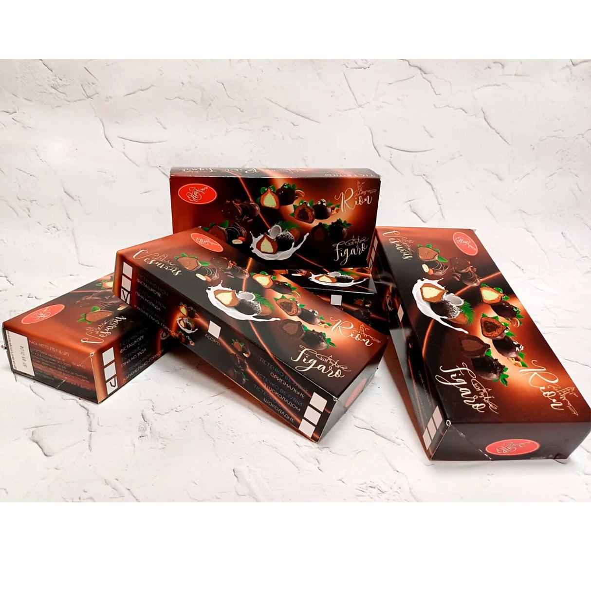 1 Box of 6 Luchiano Rion Chocolate w/ Pistachio Cake - Great for Gifts - Product of Ukraine