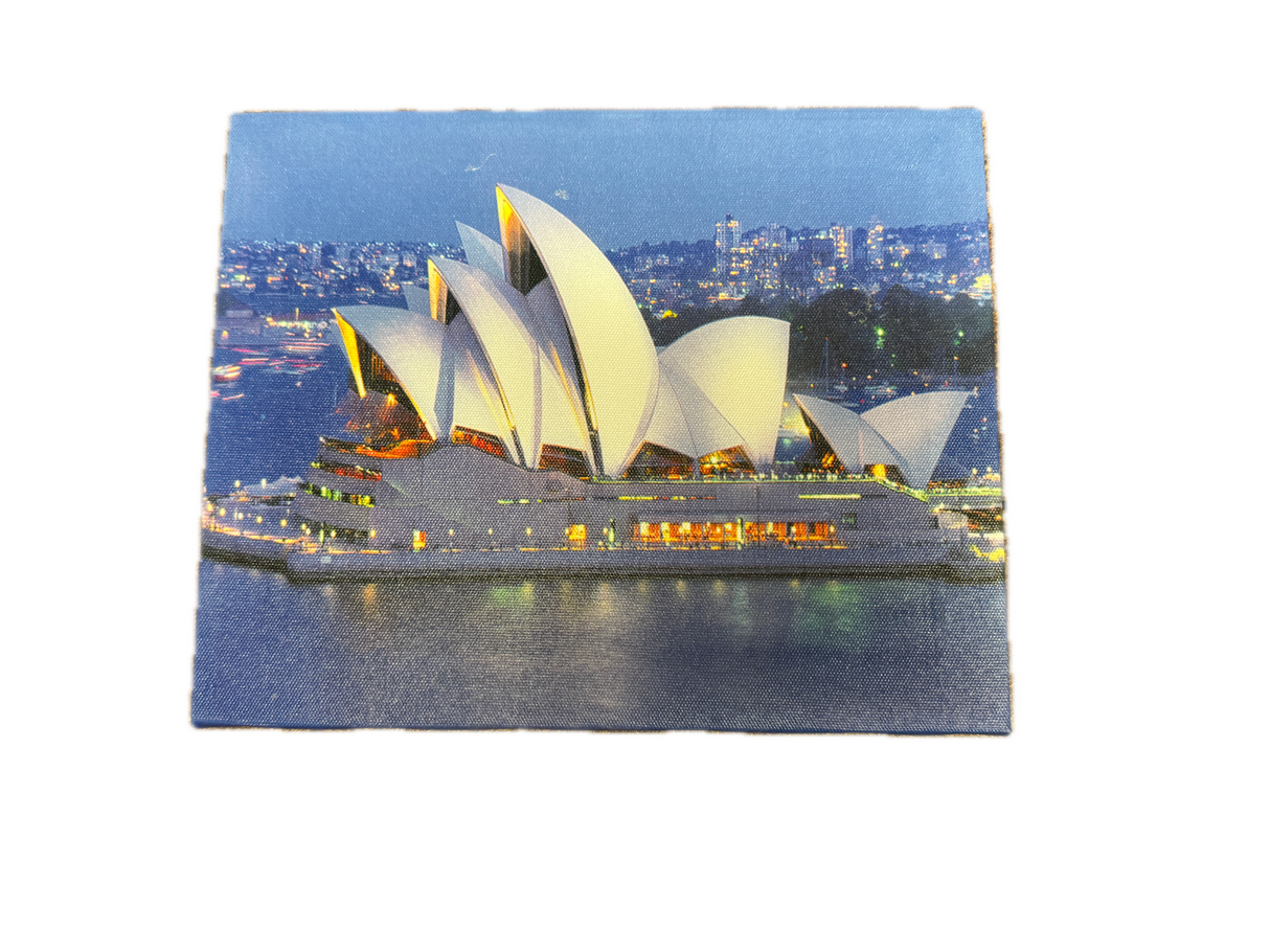 Light Up Sydney Opera House Picture Frame Hanging Australian Souvenir - 25cm x 20cm