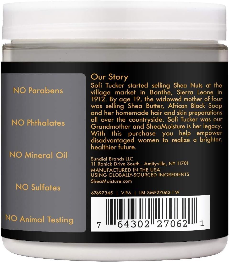 Shea Moisture 170g Clarifying Mud Mask African Black Soap w/ Tamarind Extract & Tea Tree Oil