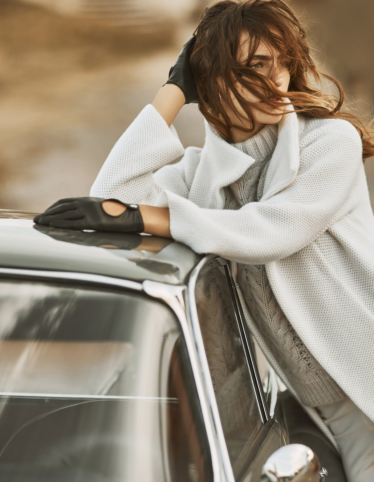 Dents Womens Classic Unlined Leather Driving Gloves - Black