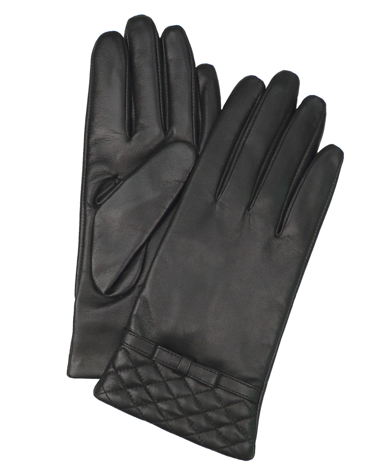 Dents Womens Kitty Sheepskin Genuine Leather Gloves Warm Winter Classic Ladies - Black