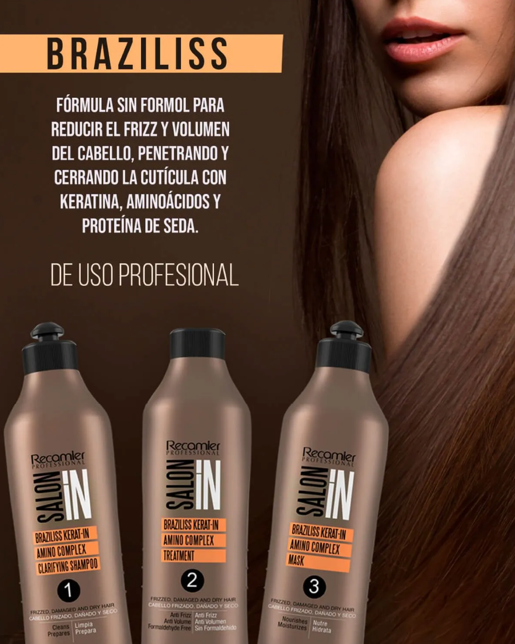 Recamier 1L Pure Keratin Clarifying Shampoo - Smoothing & Straightening (Step 1)