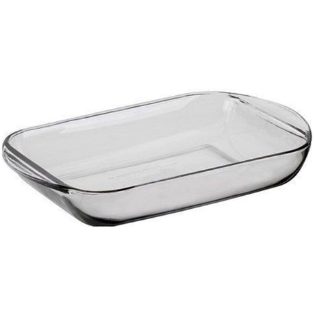 2x Anchor Hocking Fire King 34x28cm 4L Rectangular Glass Baker Dish - Clear