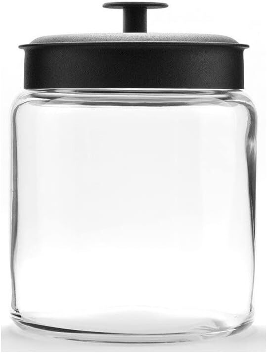 Anchor Hocking Montana Jar w/Black Lid 18x15cm - 1.9L