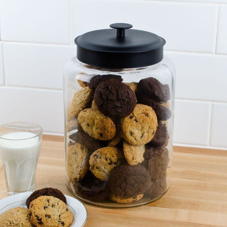 Anchor Hocking Montana Jar with Black Lid 34×21.5cm 9.5L