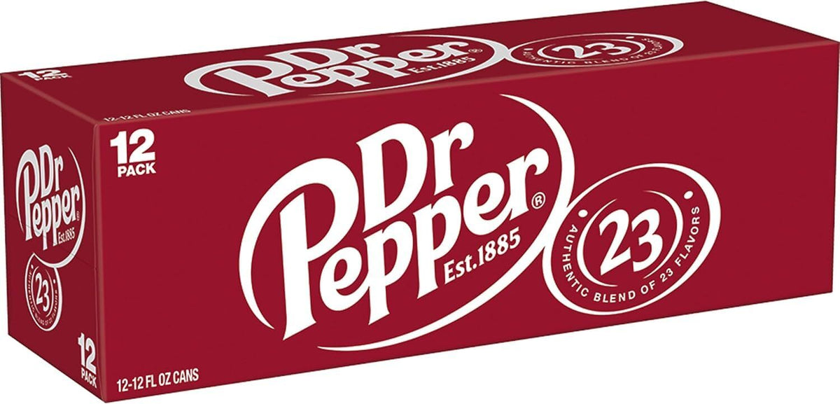 12x Dr Pepper Original Soft Drink Soda Cans 355ml (Made in USA)