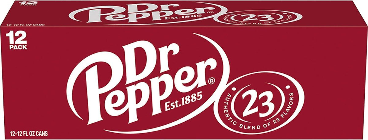 12x Dr Pepper Original Soft Drink Soda Cans 355ml (Made in USA)