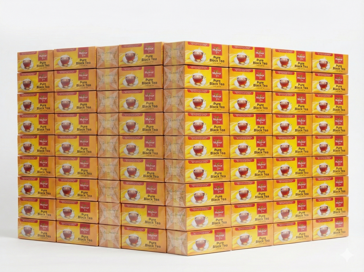 72x Muinar 130g (9.36kg Total) Pure Black Tea - Loose Leaf (Bulk Box) 9.36kg Total