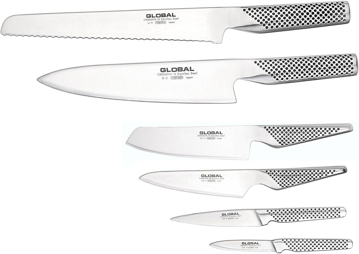 Global Ikasu 7pcs Knife Block Set of Knives