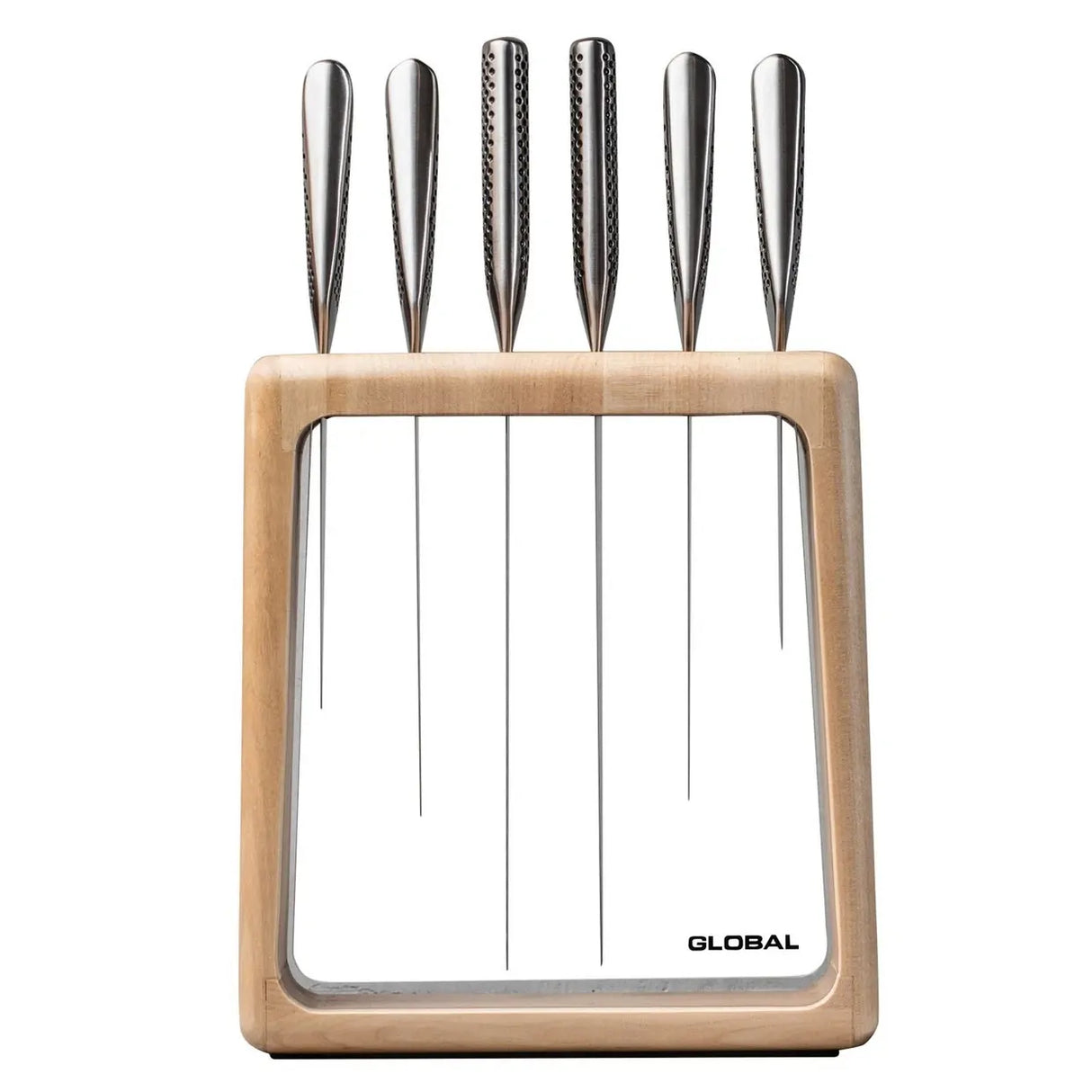 GLOBAL Hashira 7 Piece Knife Block Set Maple - Made in Japan
