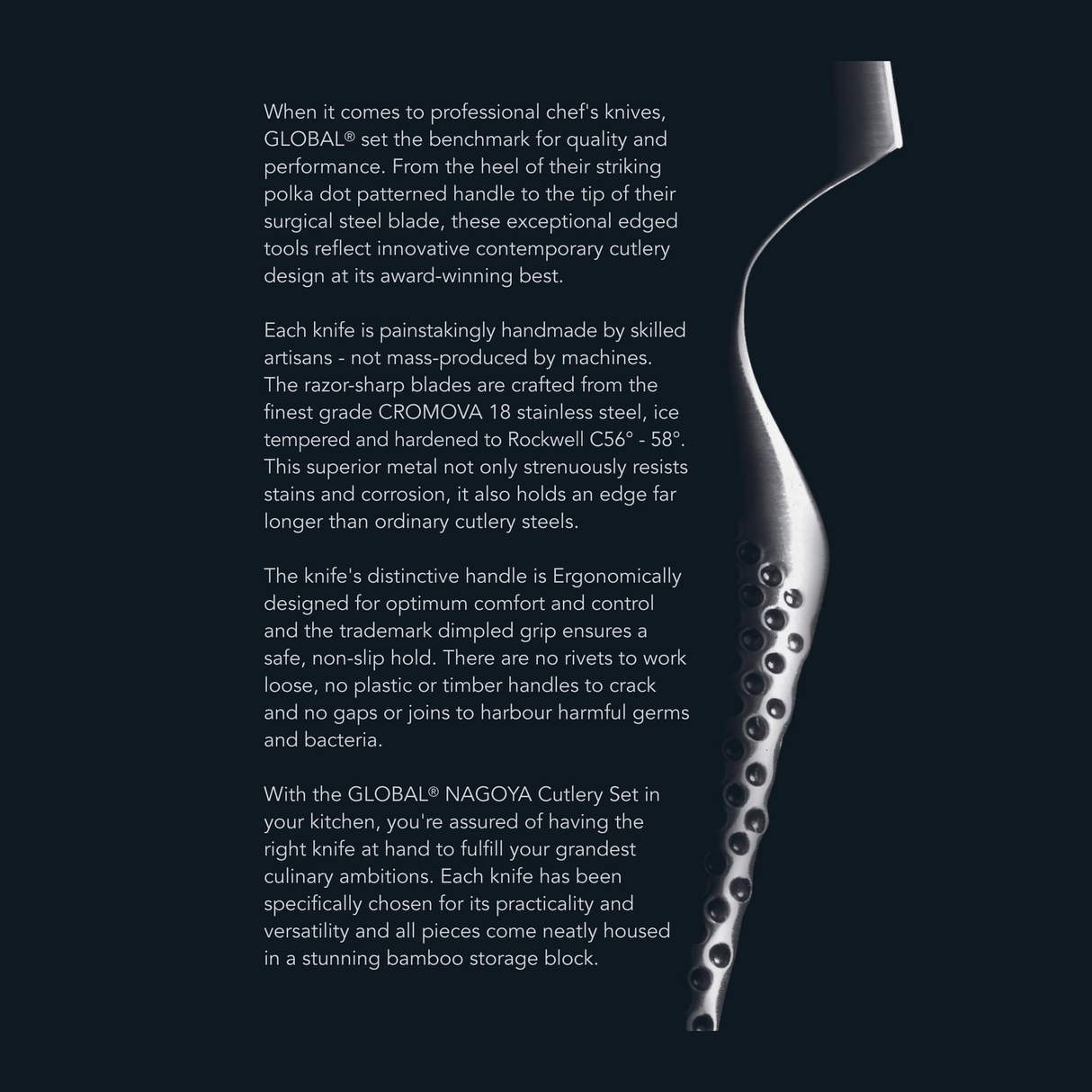 Global Nagoya 5-Piece Japanese Knife Block Set - Made in Japan