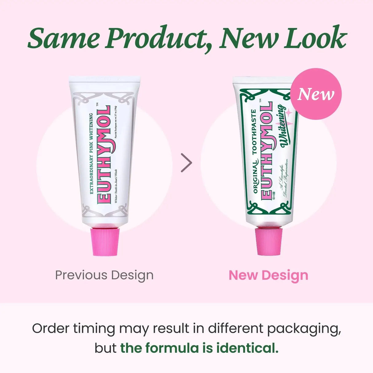 Euthymol Pink Whitening Toothpaste 106g Fluoride Mint Whitening Made in Korea