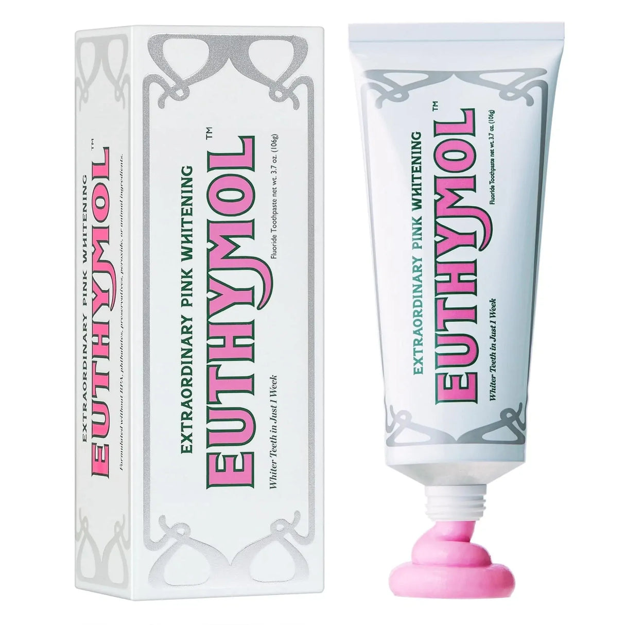 Euthymol Pink Whitening Toothpaste 106g Fluoride Mint Whitening Made in Korea