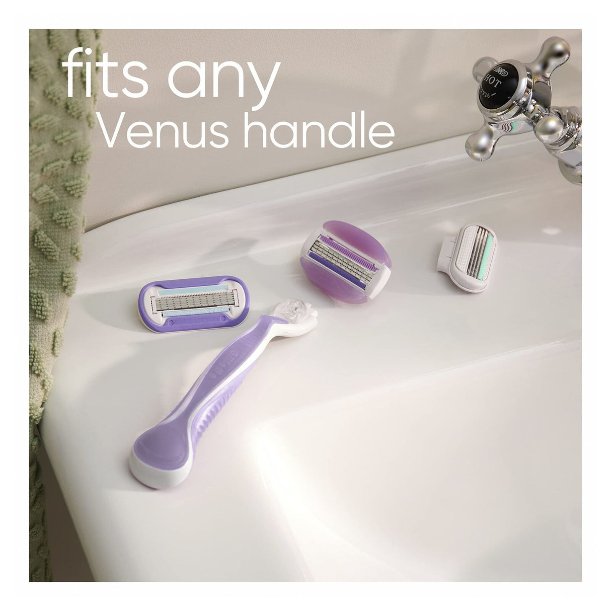 Gillette Venus Comfortglide Freesia Scent 3-Blade Razor Refills - 4 Pack