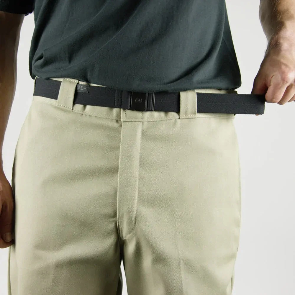 Arcade Ranger Slim Belt Stretch Metal-Free Buckle Lightweight One Size in Midnight Black