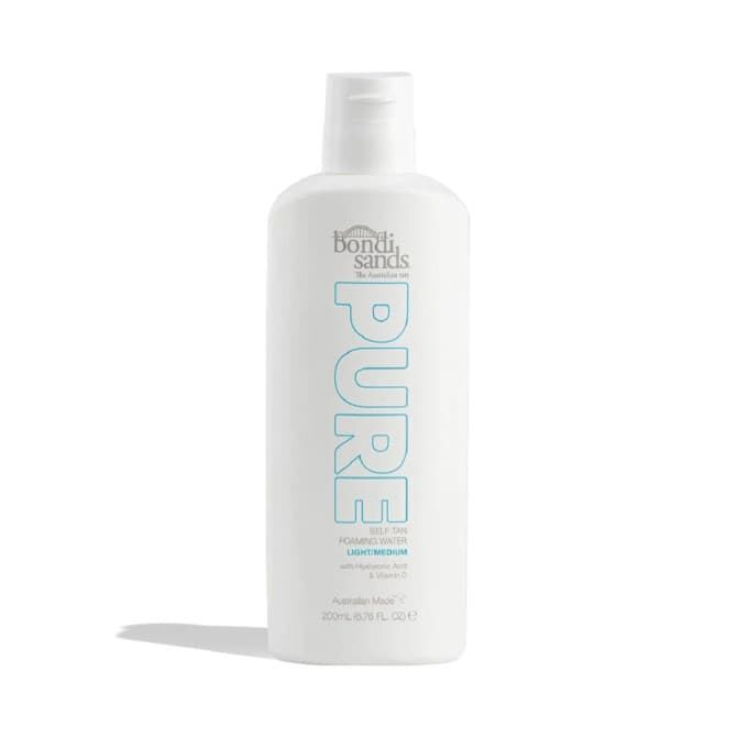 3x Bondi Sands 200ml Pure Self Tan Foaming Water Bulk Pack - Light Medium (Fragrance Free)