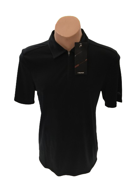 Head Mens Basic Technology Endo Dry And Ergo Stretch Polo Tennis Sport - Black
