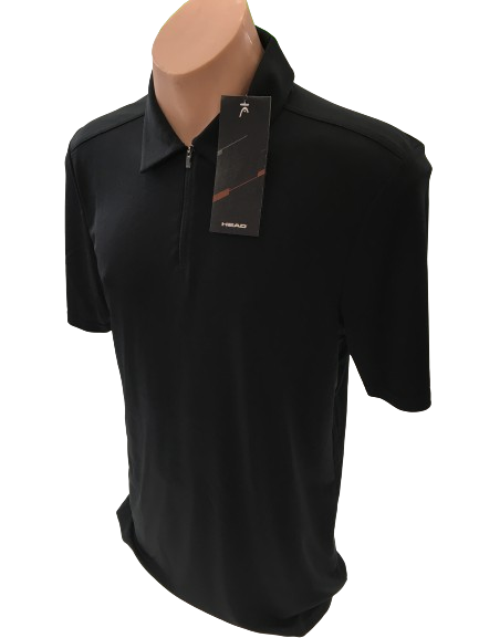Head Mens Basic Technology Endo Dry And Ergo Stretch Polo Tennis Sport - Black
