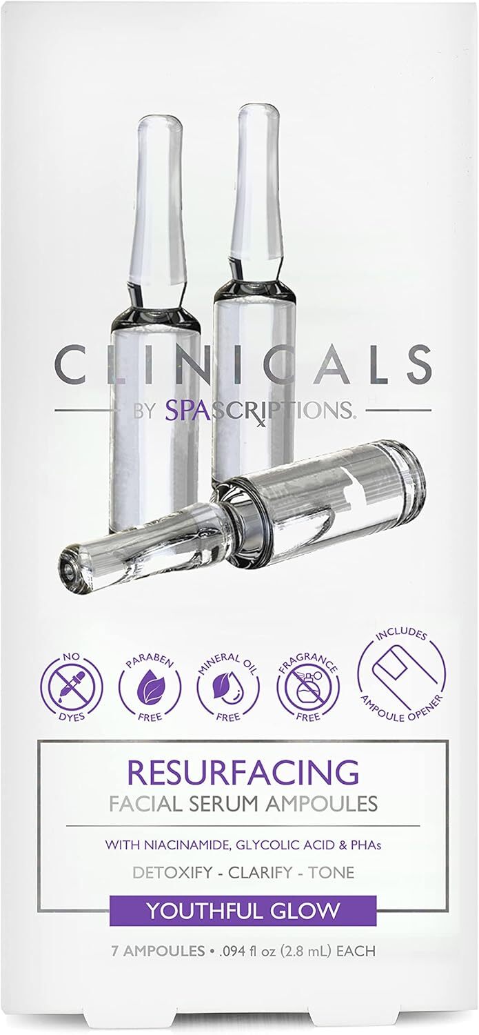 Spascriptions Clinicals 7-Pack Resurfacing Serum Ampoules - Niacinamide & Glycolic Acid
