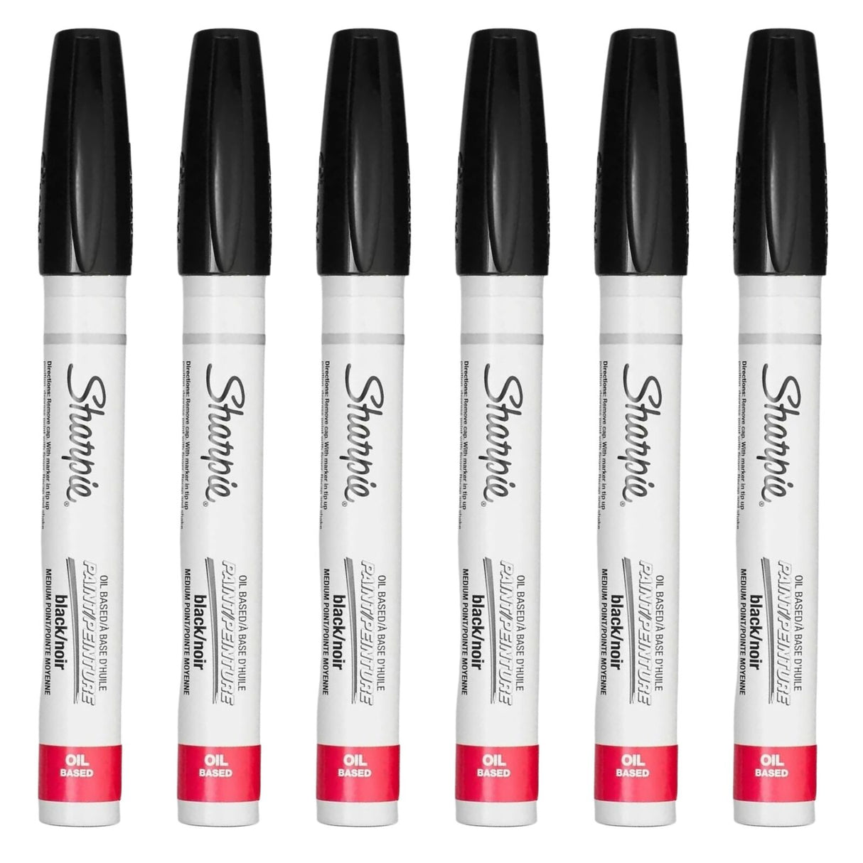 6x Sharpie Oil-Based Paint Marker - Medium Black