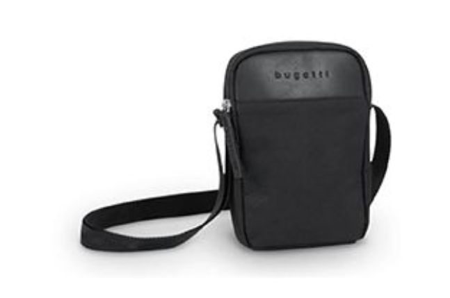 Bugatti City Guide Crossbody Shoulder Bag 24x17cm in Black