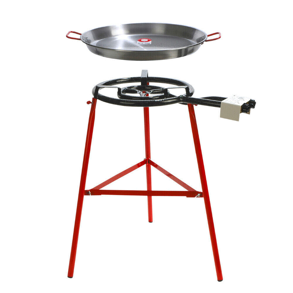 Garcima Paella Gas Burner Tripod Stand & Pan Set - 50cm