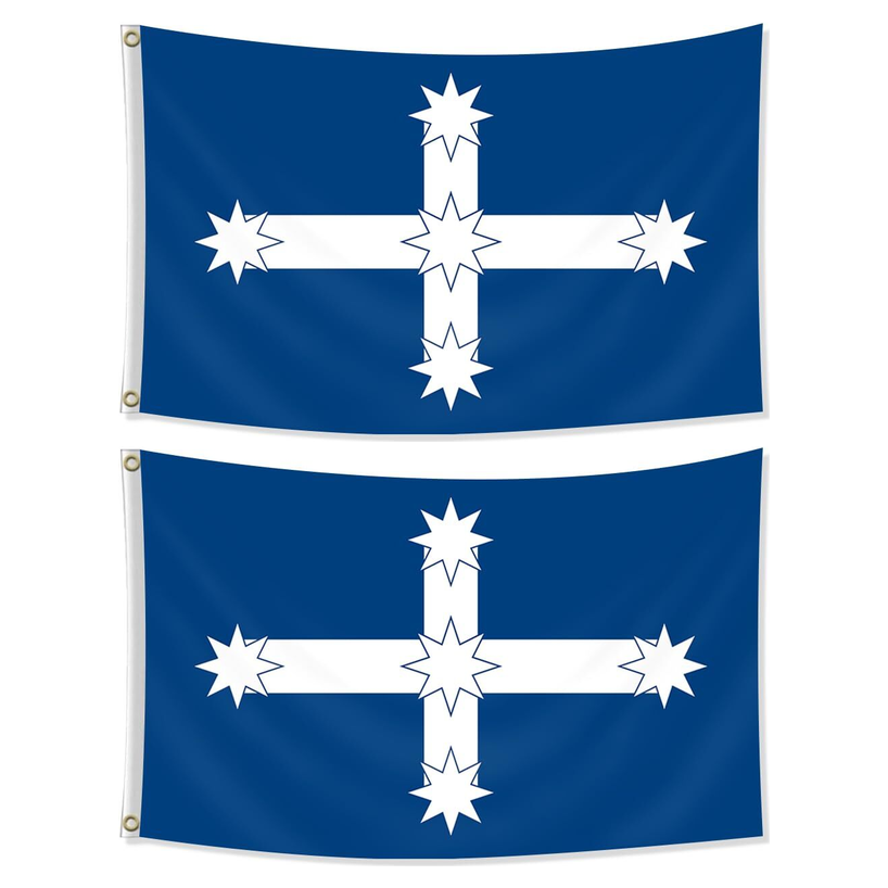 2x Large Australian Eureka Flag Bulk Pack - Southern Cross Stockade Flag (180 x 90cm)