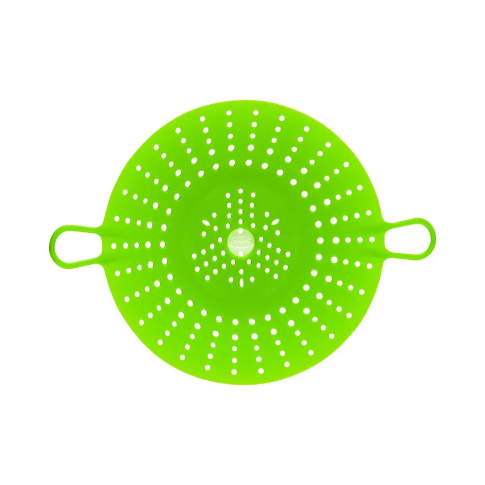 Chef'n Vibe Round 29.5cm Silicone Vegetable Steamer Kitchen Cooking Basket - Green