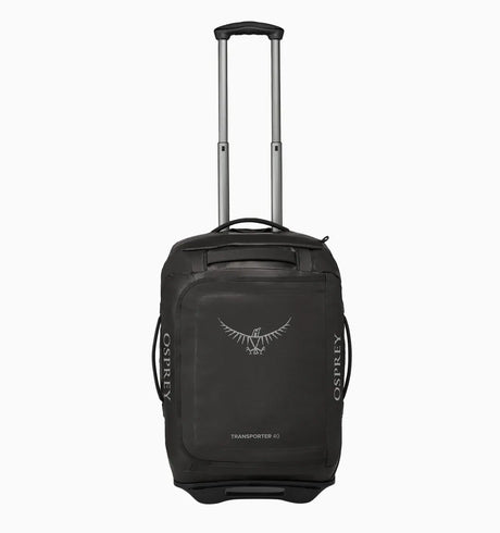 Osprey 40L Wheeled Transporter Duffel Bag Travel Carry On Suitcase in Black