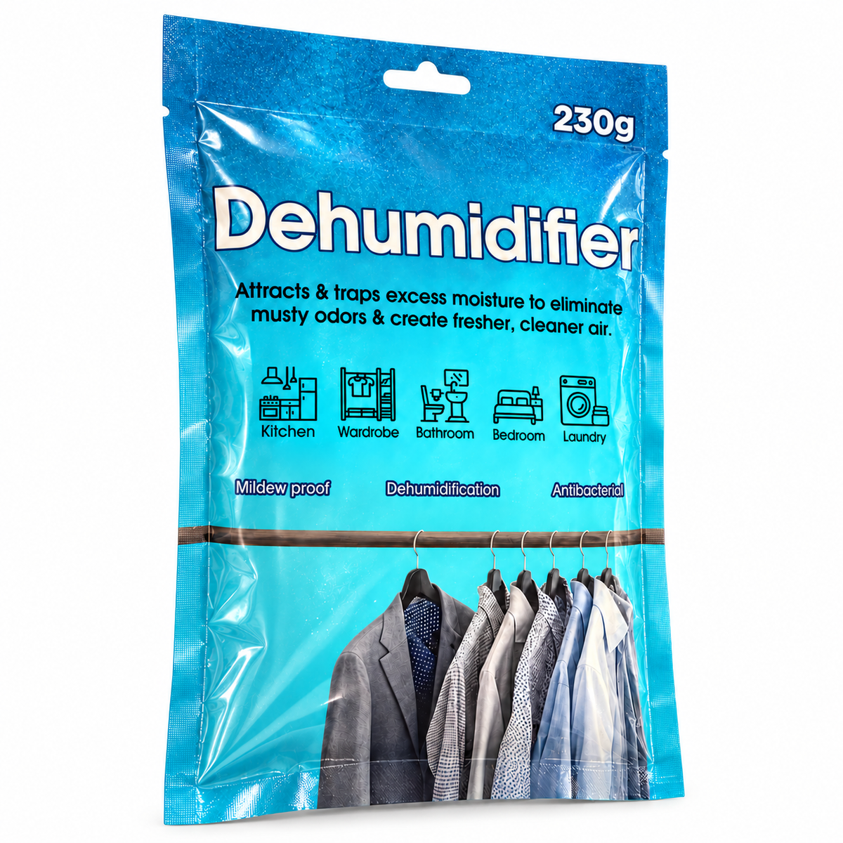 BR Home 230g Moisture Absorbing Hanging Bags (Calcium Chloride) Dehumidifier