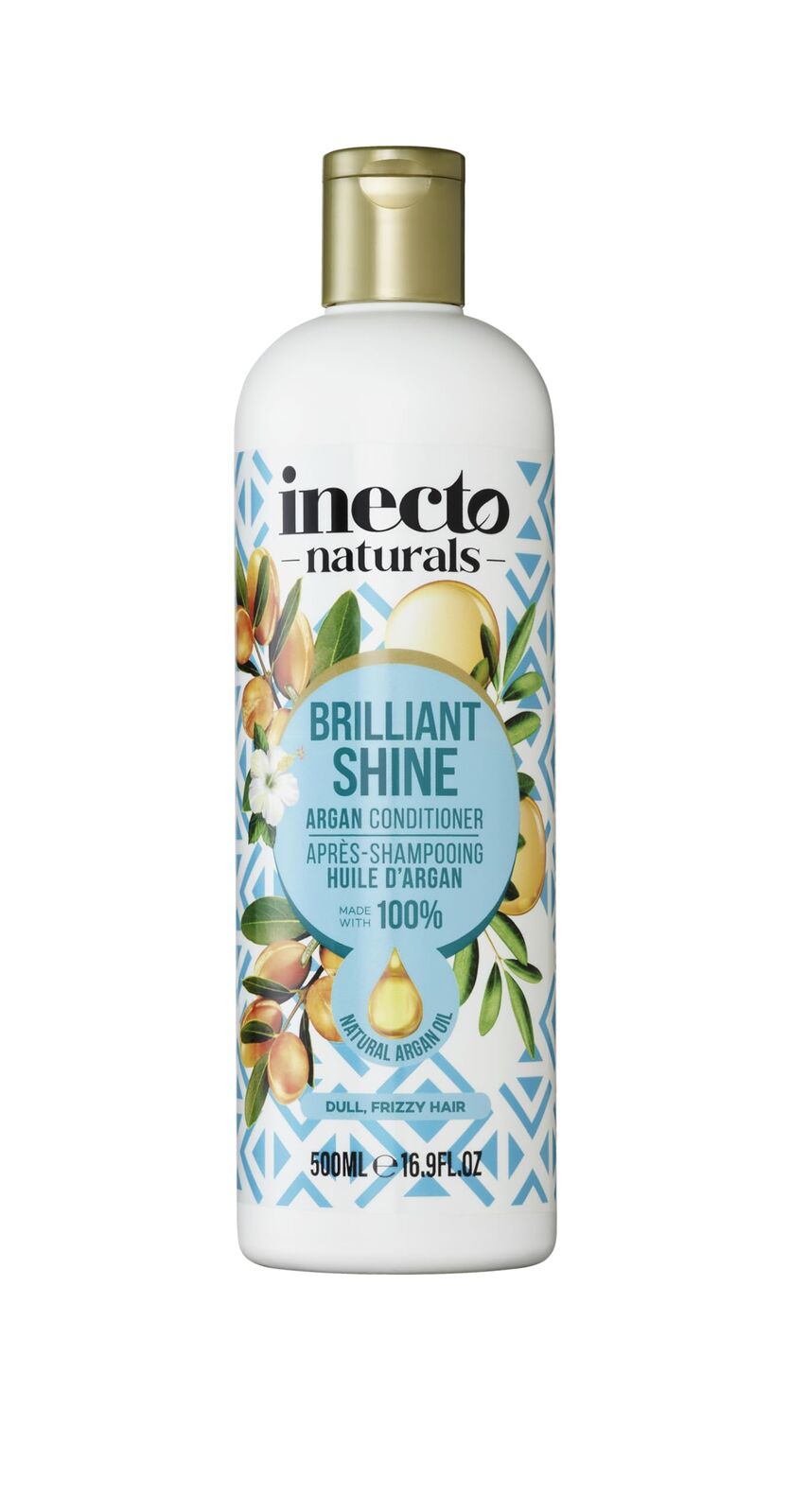 Inecto Brilliant Shine Argan Oil Conditioner Frizzy Hair Nourishing 500ml