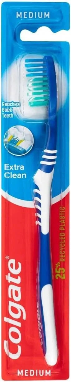 12x Colgate Extra Clean Toothbrush Medium Bulk Pack (12 Packs of 1)