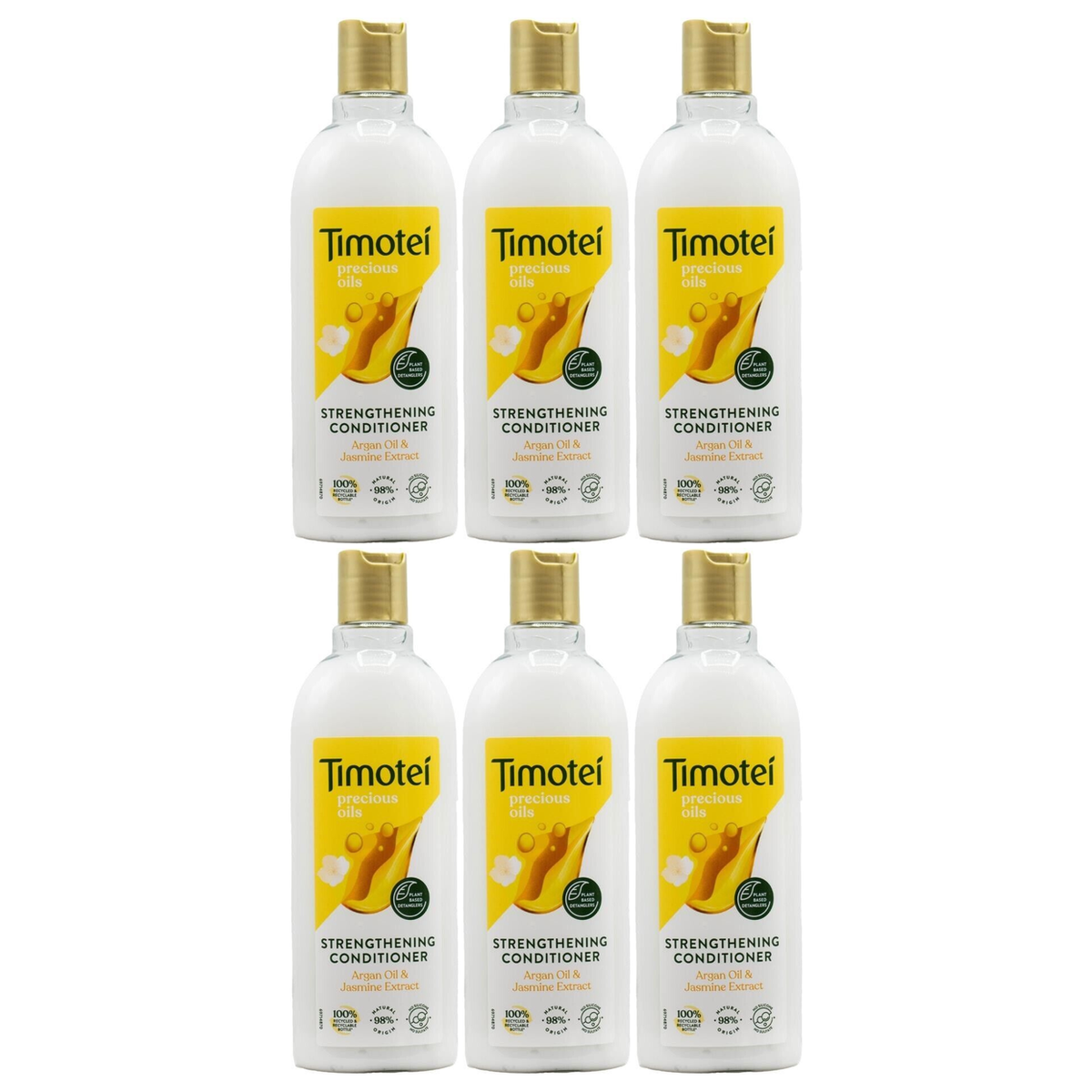 6x 300ml Timotei Strengthening Conditioner Bulk Pack - Argan Oil & Jasmine Extract