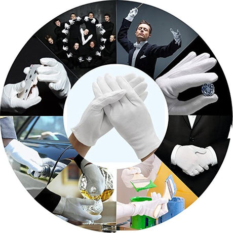 SANTA CLAUS GLOVES Christmas Magicians Debutant Debs Waiter Uniform Glove