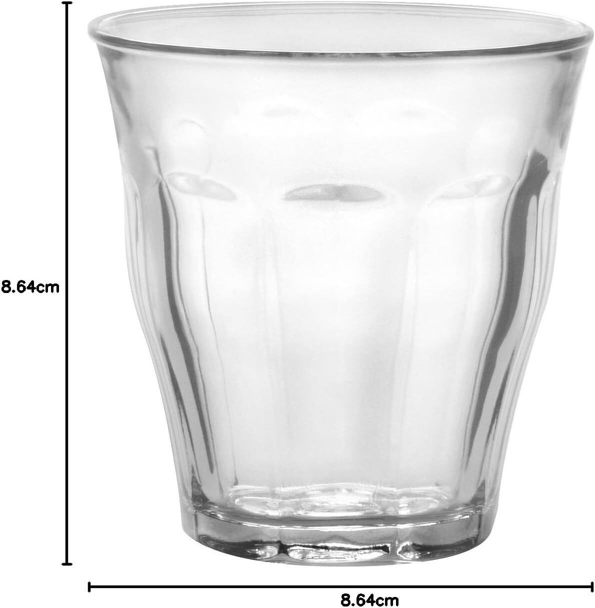 6pcs 250ml Picardie Clear Glass Tumbler Glasses Thick & Sturdy BPA Free