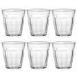 6pcs 250ml Picardie Clear Glass Tumbler Glasses Thick & Sturdy BPA Free