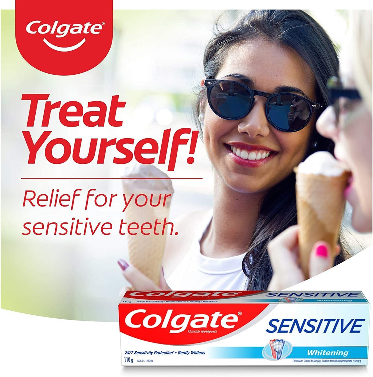 Colgate 110g Sensitive Whitening Toothpaste - Teeth Pain Relief