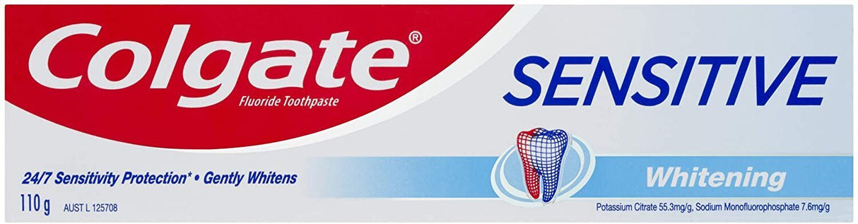 Colgate 110g Sensitive Whitening Toothpaste - Teeth Pain Relief