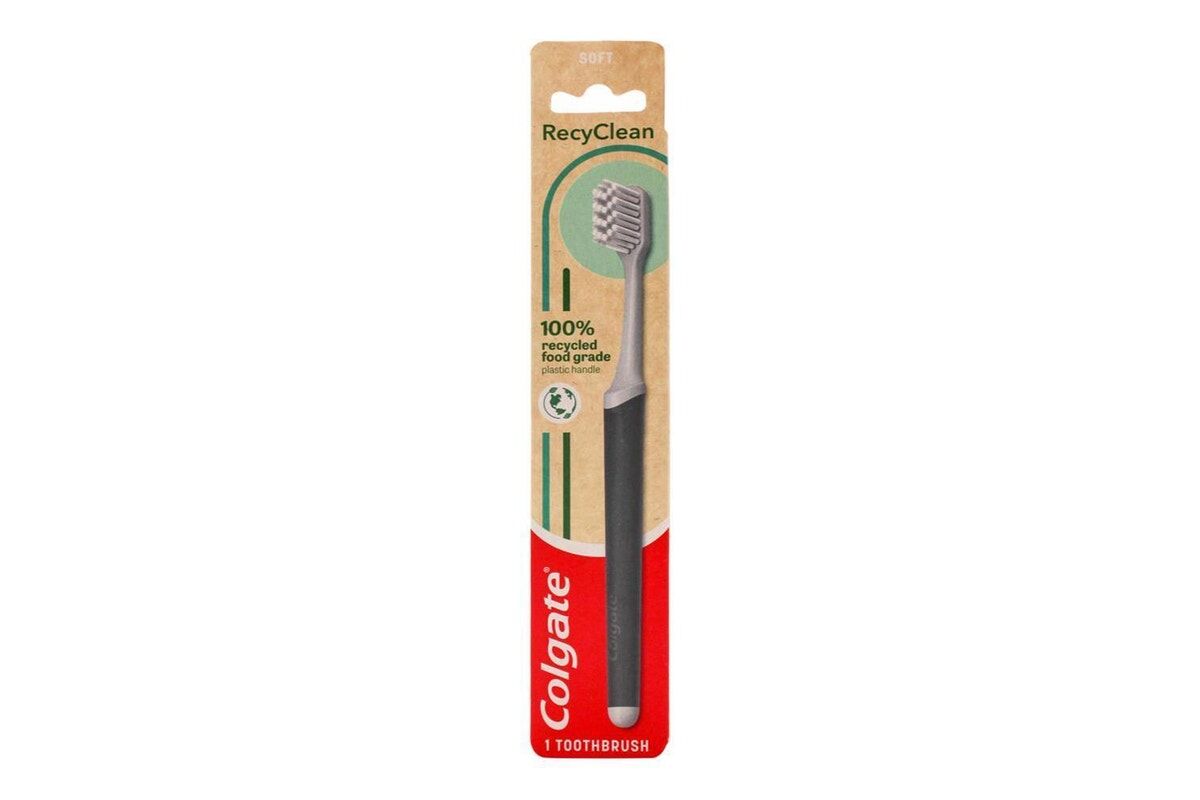 Colgate Toothbrush - 100% Recycled Food Grade Plastic Handle (Soft Bristles)